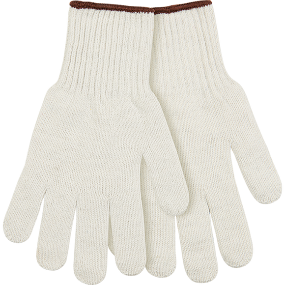 Kinco Heavyweight Polyester-Cotton Blend String Knit Glove, White, Large (Large, White)
