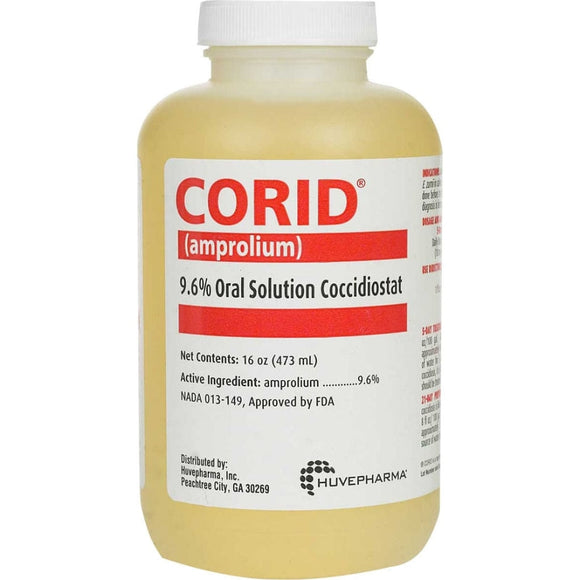 CORID 9.6% ORAL SOLUTION COCCIDIOSTAT FOR CALVES (1 GAL)