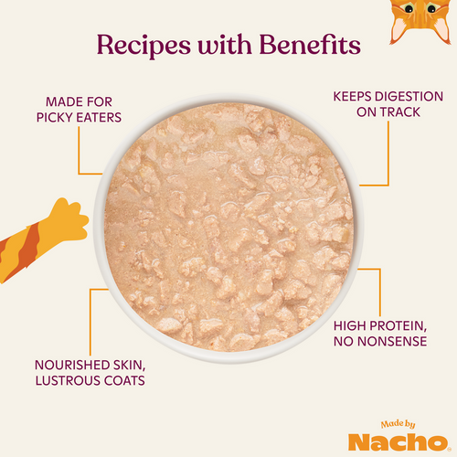 Made By Nacho Minced Sustainably-Caught Salmon Recipe with Bone Broth Cat Food (2.5 oz Cup - 10 Pack)