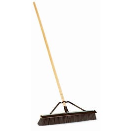 Sweeping Push Broom, Medium Bristles, Indoor/Outdoor, 24-In.