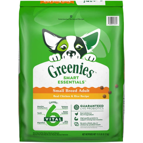 Greenies Smart Essentials Small Breed Adult Protein Dry Dog Food Real Chicken & Rice