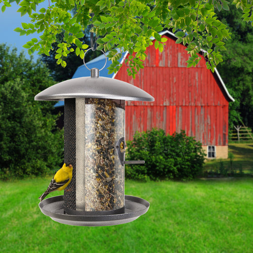 Rustic Farmhouse Dual Mixed Seed Combination Feeder (3 Lb Capacity)