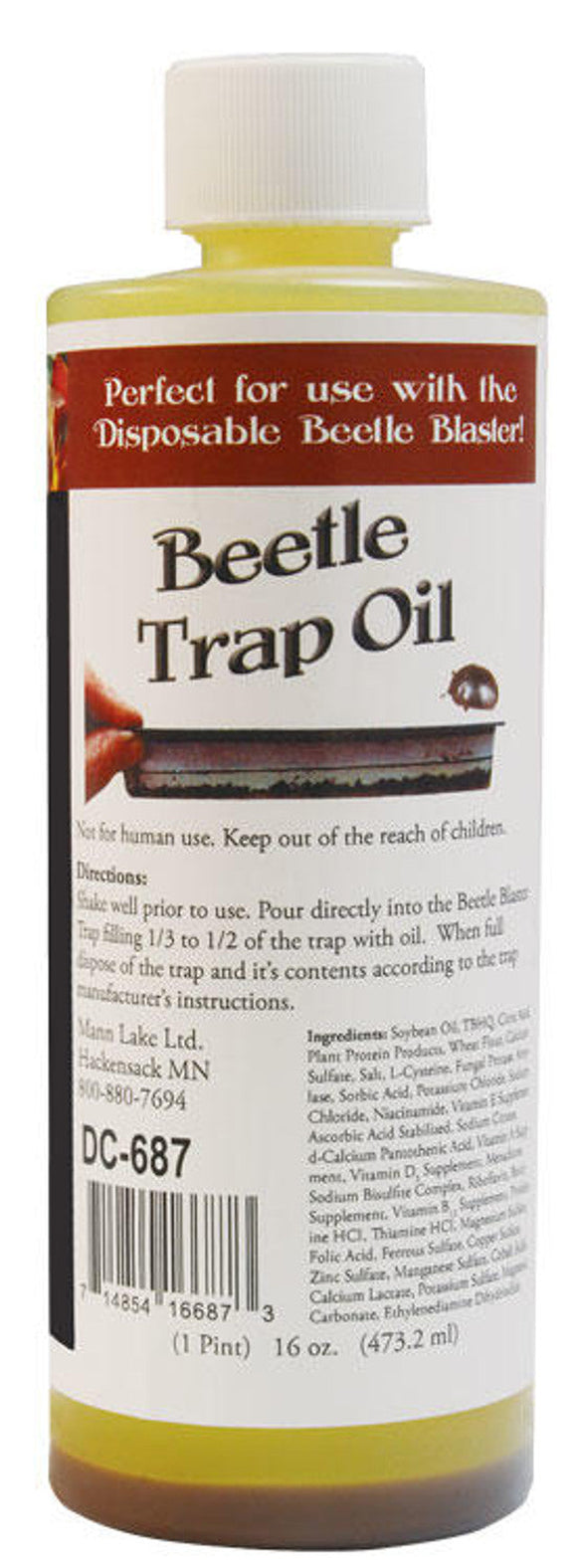 Mann Lake Bee Oil for Beetle Blaster (Pint (473.12 ml))