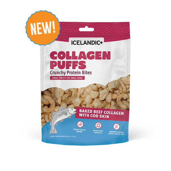 Icelandic+™ Beef Collagen Puffs with Cod Skin Treats for Small Dogs (1.3 oz)