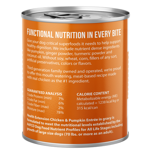 Health Extension Digestive Support, Chicken & Pumpkin Entree in Gravy Dog Food