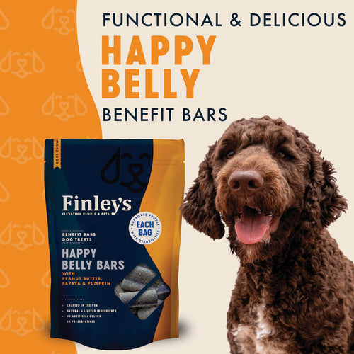 Finley's Happy Belly Soft Chew Benefit Bars Dog Treats (6 oz)
