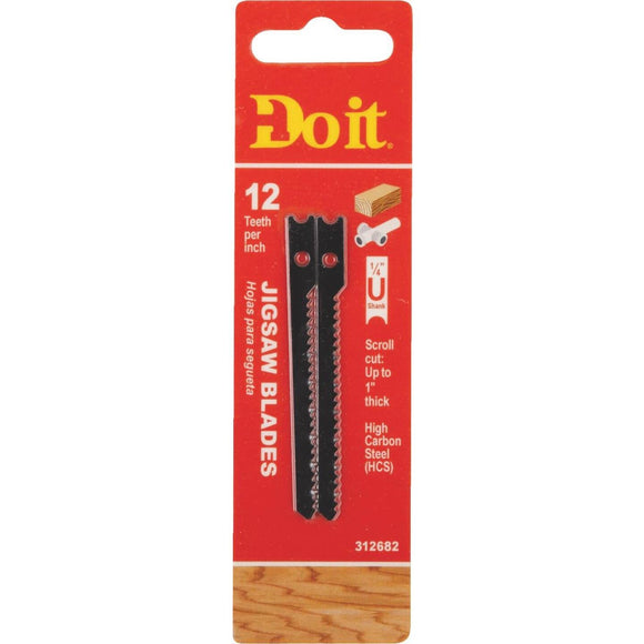 Do it Best U-Shank 3 In. x 12 TPI High Carbon Steel Jig Saw Blade, Wood up to 1 In. (2-Pack)