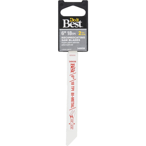 Do it Best Bi-Metal 6 In. 18 TPI Metal Reciprocating Saw Blade (2-Pack)