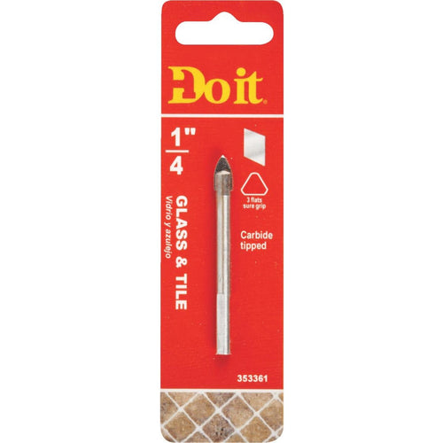 Do it 1/4 In. x 2-1/4 In. Carbide Glass & Tile Drill Bit