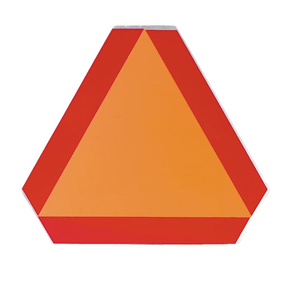 Safety Vehicle Emblem 16 In. x 14 In. Slow Moving Vehicle Emblem, Aluminum Sign