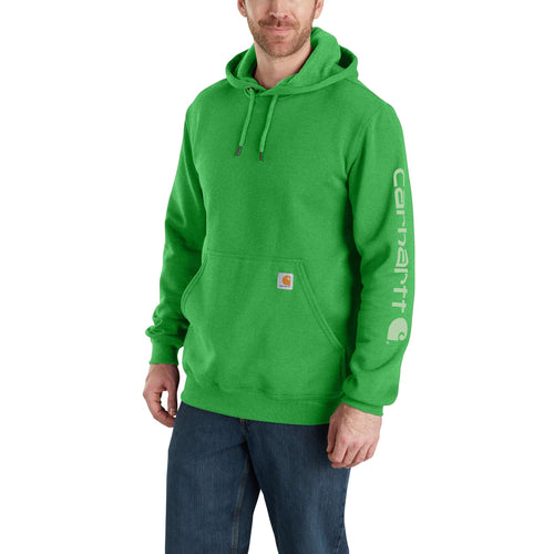 Carhartt Loose Fit Midweight Logo Sleeve Graphic Sweatshirt in Olive Green Heather (Tall)