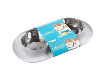 Messy Mutts Double Feeder Marble (3 Cup)