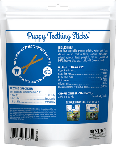 N-Bone® Puppy Teething Sticks Pumpkin Flavor (3.74 Oz.)