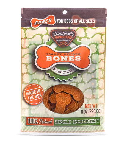 Gaines Family Farmstead Sweet Potato Bones Dog Treats (8-oz)