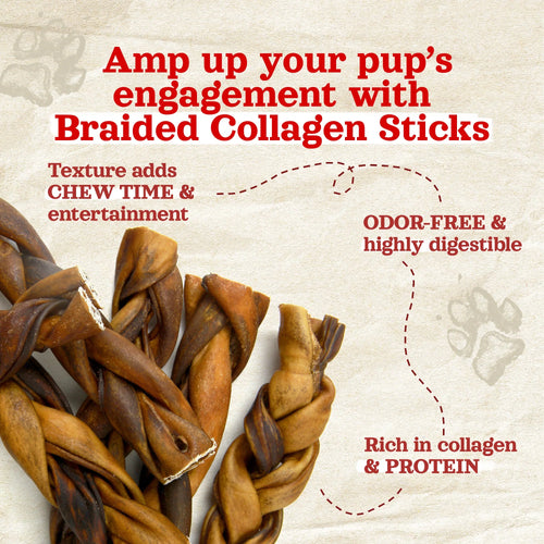 Natural Farm Braided Collagen Sticks