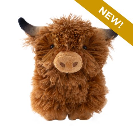 Tall Tails Highland Cow with Squeaker Dog Toy