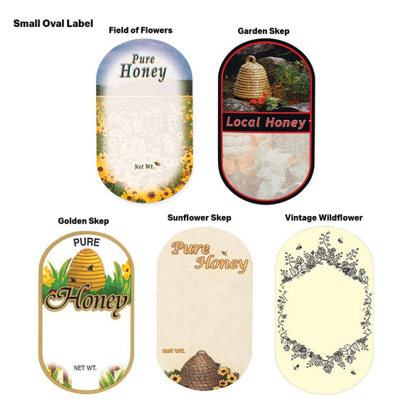 Mann Lake Small Oval Labels for Honey Bottles