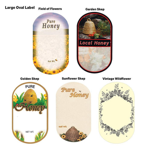 Mann Lake Large Oval Labels for Honey Bottles
