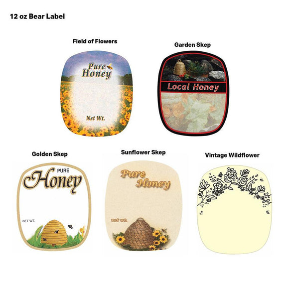 Mann Lake Bear Labels for Honey Bottles
