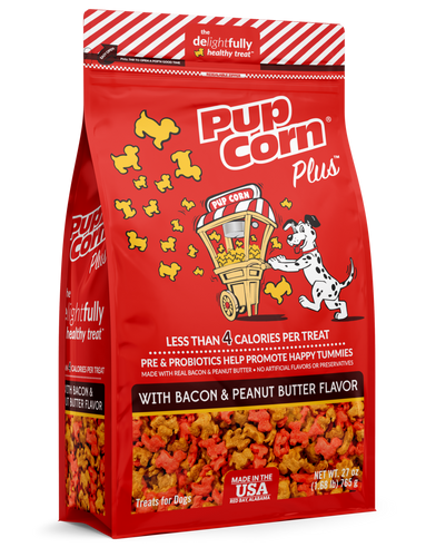 Pup Corn Plus with Bacon & Peanut Butter Dog Treats