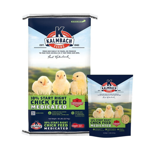 Kalmbach 18% Start Right® Chick Feed (Medicated)