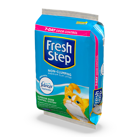 PREMIUM NON-CLUMPING LITTER NOW WITH FEBREZE