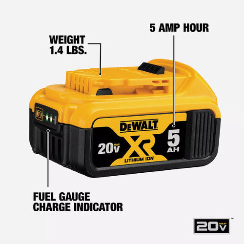 DeWalt 20V 5 AH Battery and Charger Kit