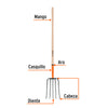 Truper ToolsStraw Pitchfork, 5 Tines, Long Handle 48