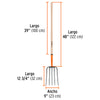 Truper ToolsStraw Pitchfork, 5 Tines, Long Handle 48