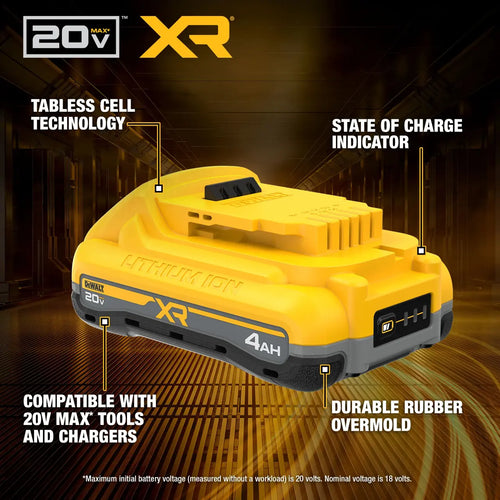 DeWalt 20V MAX* XR® 4ah Battery (2) Kit