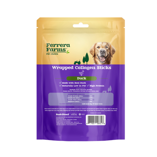 Ferrera Farms Collagen Wrapped with Duck Dog Treats