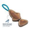 Tall Tails'Natural Leather Jointed Trout Tug Dog Toy