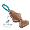 Tall Tails'Natural Leather Jointed Trout Tug Dog Toy