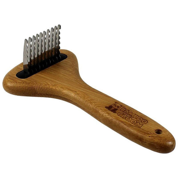 BAMBOO GROOM DEMATTING RAKE (LG)