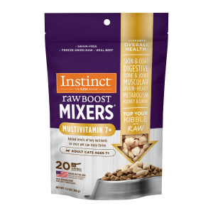 Instinct Raw Boost Mixers Multivitamin For Adult Cats Ages 7+ Freeze-Dried Food Topper (5.5 oz)