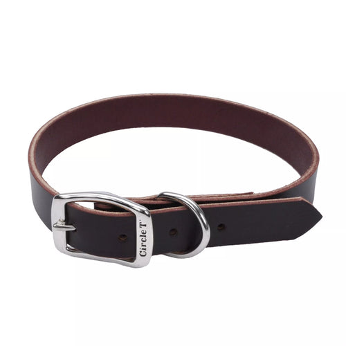 Coastal Pet Products Circle T Latigo Leather Town Dog Collar 1 x 24