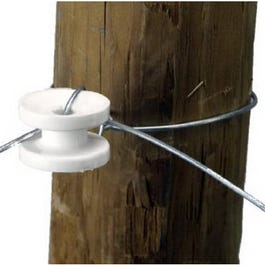 Electric Fence Insulator, Corner Post Donut, White, 10-Pk.