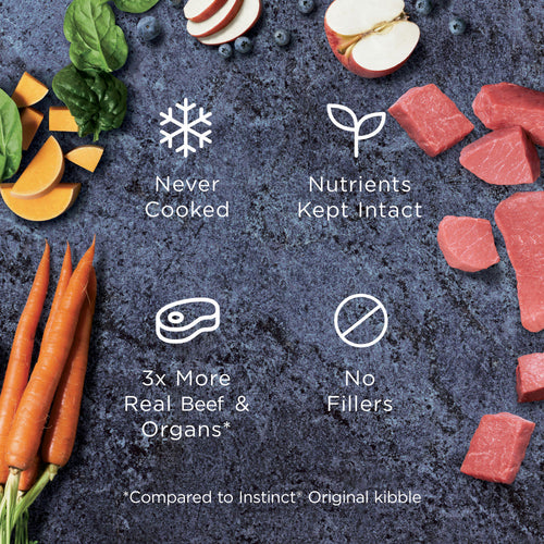 Instinct Raw Frozen Bites Real Beef Recipe (6 lb)