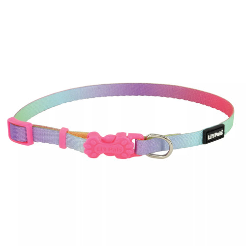 Coastal Li'l Pals Adjustable Patterned Dog Collar (Petite X-Small 3/8 x 6-8)