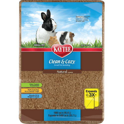 Kaytee Clean & Cozy Small Animal Bedding (24.6L (1500 CU IN), NATURAL)