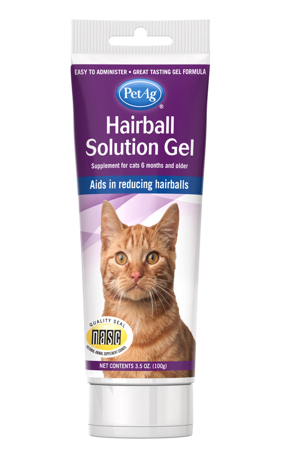 PetAg Hairball Solution Gel Supplement for Cats (3.5-oz)