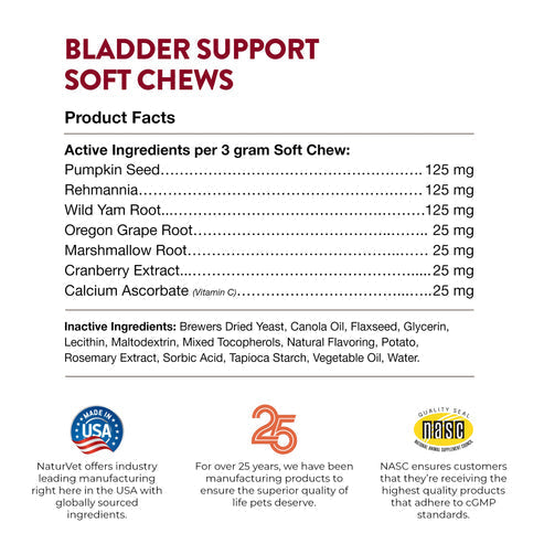 NaturVet Bladder Support Soft Chews