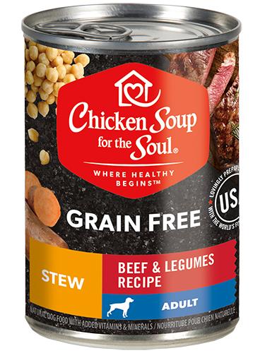 Grain Free Wet Dog Food - Beef & Legumes Recipe Stew (13-oz)