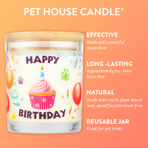 Pet House Happy Birthday Candle (9 oz)