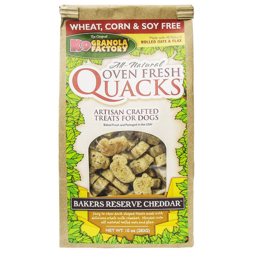 K9 Granola Quacks Bakers Reserve Cheddar Dog Treats