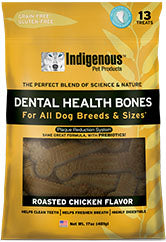 Indigenous Pet Products Dental Health Bones— Chicken Flavor (13 Ct.)