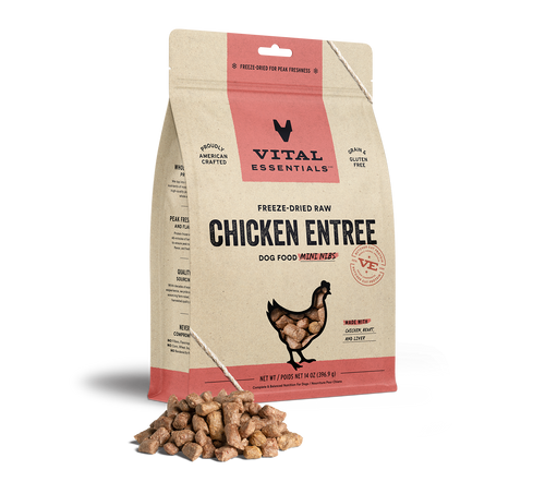 Vital Essentials Freeze-Dried Raw Chicken Entrée Mini Nibs Dog Food