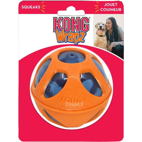 KONG WRAPZ BALL (LG, ORANGE)